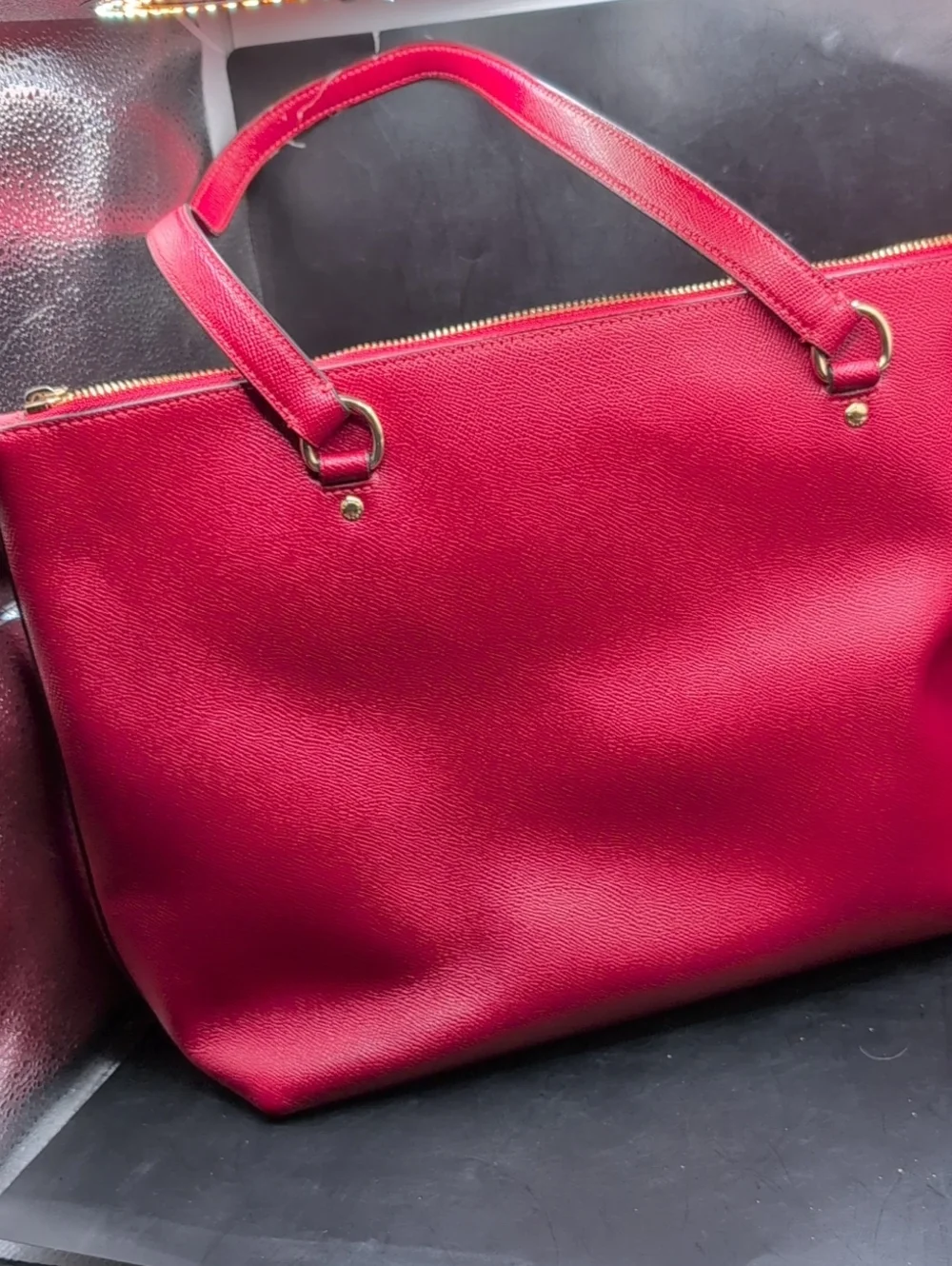 Coach tote bag Crossgrain Leather Gallery Tote.  Red.  retail $350